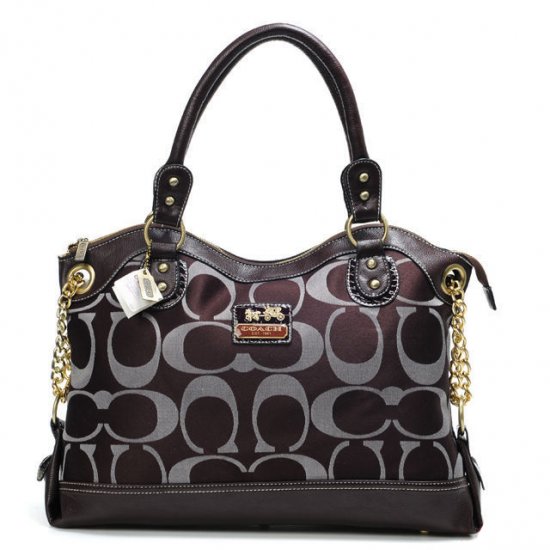 Coach Legacy Pinnacle Lowell In Signature Large Coffee Satchels ADV | Women - Click Image to Close